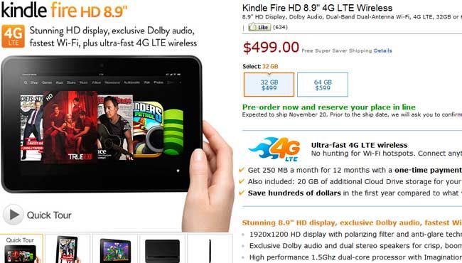 Buy An Amazon Kindle Fire HD With LTE, Get Treated To A Pretty Lame Data Plan