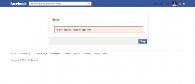 Facebook Connected Websites Redirected to Error Page Briefly Today