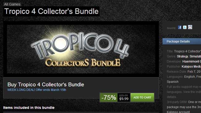 In Wake Of ‘SimCity’s Issues, City-Builder ‘Tropico 4’ Now 75% Off On Steam