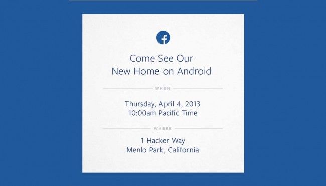 Facebook To Announce “New Home on Android” On April 4th. Please Don’t Be A Phone!